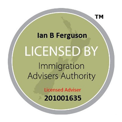 Ian B Ferguson — NZ Immigration Advisers Authority license 201001635